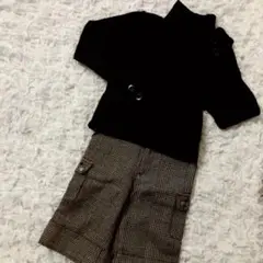 BEBE ウール　グレンチェックカーゴパンツ