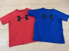 Under Armour キッズ Tシャツ 2枚セット　赤・青　サイズYSMのサムネイル