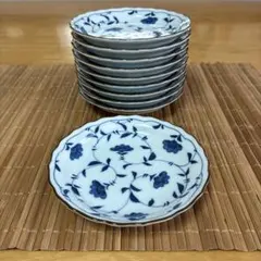 有田焼　永祥窯　古染　唐草　小皿　10枚 まとめ売り　和食器　12センチのサムネイル