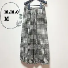 m.m.o チェック柄ガウチョパンツ M 新品タグ付 ゆったり　ウエストゴム