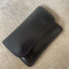 WILDSWANS BOURSE レザー 巾着 ポーチ ブラック - メルカリ