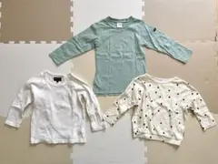 【男女兼用 キッズ/ベビー】サイズ 110 長袖 シャツ 3枚セット まとめ売り