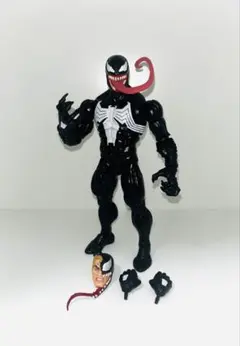 ヴェノムVenom ベノム可動式フィギュア 約9cm 黒紫 - メルカリ