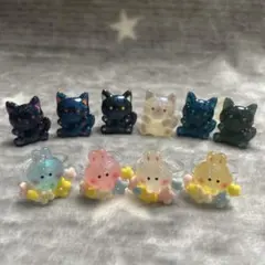 子供用　ベビー キッズ 女の子 指輪 リング　キラキラ まとめ売り　ウサギ　ネコのサムネイル