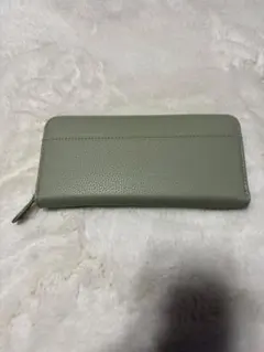 本革長財布　グリーン