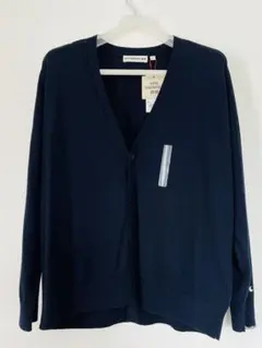 新品ネイビー/ユニクロ/アニヤ/メリノオーバーサイズ/VネックカーディガンXL