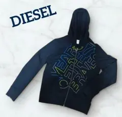 DIESEL KIDS L大人S相当グラフィックジップパーカー Y2Kアーカイブ