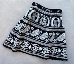 CHANEL シャネル　ノルディック柄ロゴCCココマーク スカート　44