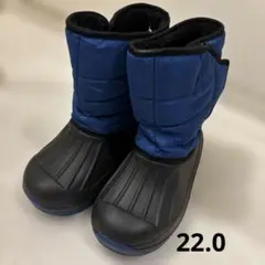 スノーブーツ　ヒラキ　22.0cm 青　ブルー