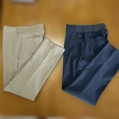 グンゼ ベージュとグレーのストレッチパンツ　Mサイズのサムネイル