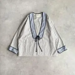 AEWEN MATOPH イウエン マトフ　ストライプ コンビ シャツ