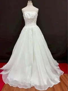 特別セール T-401-62中古ウエディングドレス☆ホワイト⭐︎7-11T 