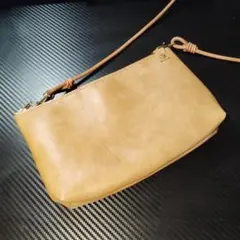 レザークラフト 牛革 ハンドメイド ショルダーポーチ