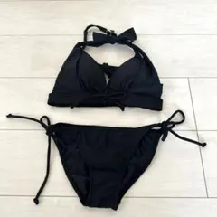 MARY QUANT 水着3点セット フリル ビキニ スカート付 デイジー 黒 
