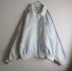希少 一点物 アディダス トレフォイルロゴ 刺繍 中綿 ナイロンジャケット