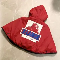 XLARGE KIDS ビッグロゴプリント　ポンチョ　ボア　ケープ