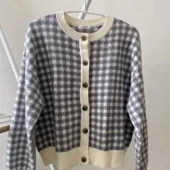 COLZA チェック柄 ニットセーター Sサイズ