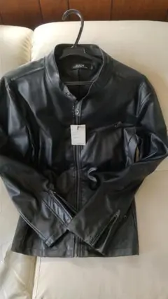 シングルライダースジャケット、ソフトレザー（フェイク）未使用品