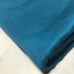 在庫限り　2m ターコイズブルー　ツイル　生地　ハギレ