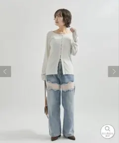 mystic 新品未着用タグ付 オフホワイト 長袖カーディガン