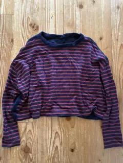 ストライプ 長袖トップス FREEサイズ