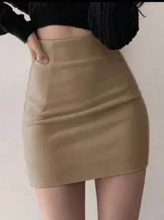 ベージュ タイトスカート ハイウエストSHEINタグ付き