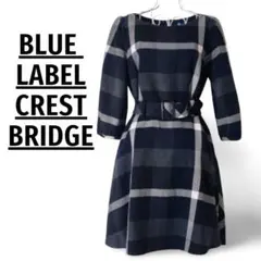 美品 BLUE LABEL CREST BRIDGE チェック柄 ワンピース