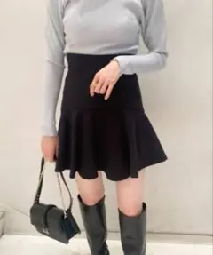 【Mサイズ】snidel　フレアミニ スカショーパン　スナイデル　黒のサムネイル