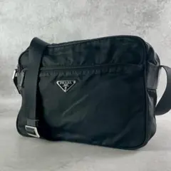 PRADA プラダ カメラバッグ ショルダーバッグ 三角ロゴ テスート 黒のサムネイル