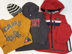 LONDON FOG フード付きジャケット 赤と4点セット