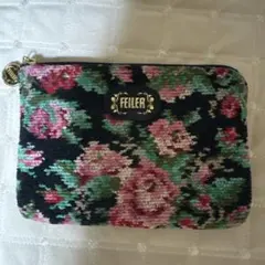페일러 파우치 꽃 무늬 셰닐 짠 메이크업 파우치