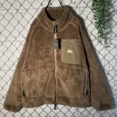準未使用 KELTY ケルティー ヴィンテージロゴ ボアフリース ブラウン L程