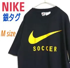 90s NIKE ナイキ 銀タグ ビッグロゴ 紺色 Tシャツ スウッシュ