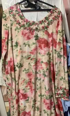 フラワー ロングワンピース