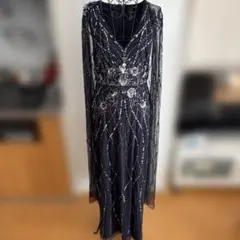 エレガント ネイビー パーティードレス