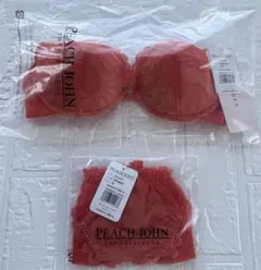【在庫処分価格】新品PEACH JOHN ブラジャーショーツオレンジ D75 M