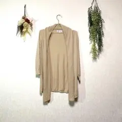 ROPE' PICNIC上品ベージュ♡ さらっと羽織れる七分袖 カーディガン M