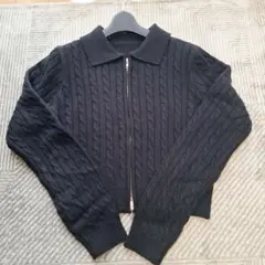 ニット ジップアップ
