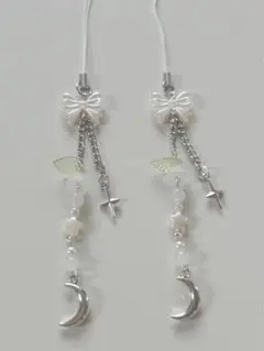 月とリボンのチャームセット