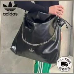 adidas ショルダーバッグL Yu-co着用 ブラック 大容量 チェーン付きのサムネイル