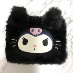 クロミの黒ねこファーポーチ　サンリオ　クロミ