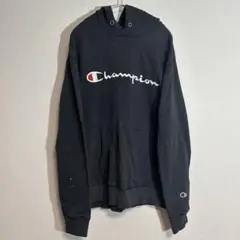 古着　00s チャンピオン　フェード　ブラック　パーカー