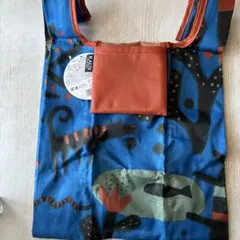 【新品】KADDI エコバッグ いきものがたり　ブルー
