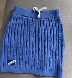 CUARTO UNITED ケーブルニット スカート ブルー Sのサムネイル