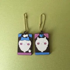 ちいかわ　ハチワレ　キャラパキ　ラバーキーホルダー
