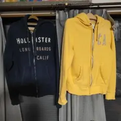 Hollister パーカー ネイビー イエロー 2色セット