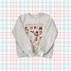 vipoa キャットグラフィックオーバーサイズスウェット