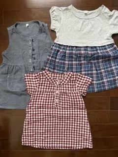 90cm 女の子 夏物　ワンピース 3点セット まとめ売りのサムネイル
