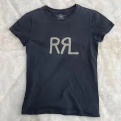 RRL ダブルアールエル 定番ロゴTシャツ コットン100% 黒　ラルフローレンのサムネイル