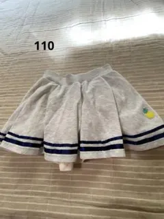110サイズ　リバーシブル　女の子　スカート　マリン　ストライプ